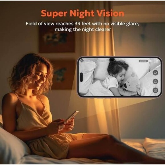 Owltron 2K Indoor Security Camera with Night Vision, Motion Alerts & Alexa - Picture 8 of 10